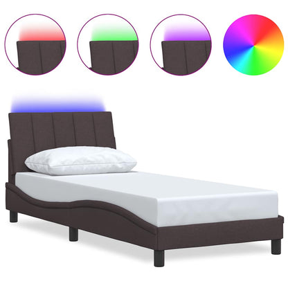 Giroletto senza Materasso Hanko Marrone Scuro 80x200 cm Tessuto | homemem39