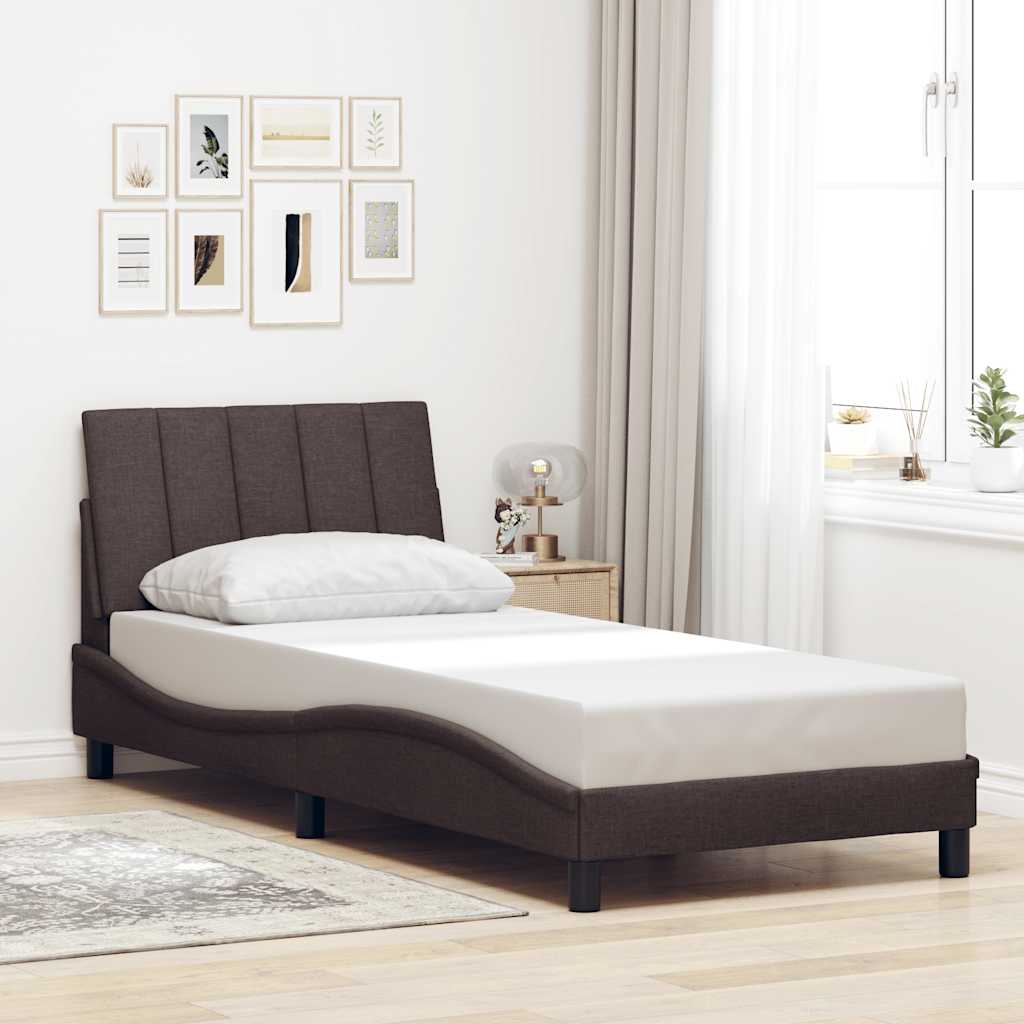 Giroletto senza Materasso Hanko Marrone Scuro 80x200 cm Tessuto | homemem39