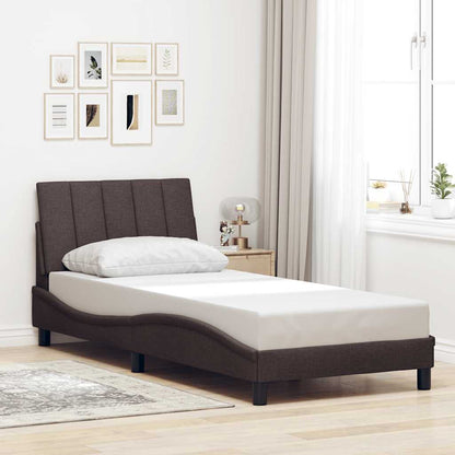 Giroletto senza Materasso Hanko Marrone Scuro 80x200 cm Tessuto | homemem39