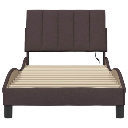 Giroletto senza Materasso Hanko Marrone Scuro 80x200 cm Tessuto | homemem39