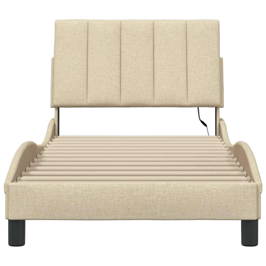 Giroletto senza Materasso Hanko Crema 80x200 cm in Tessuto