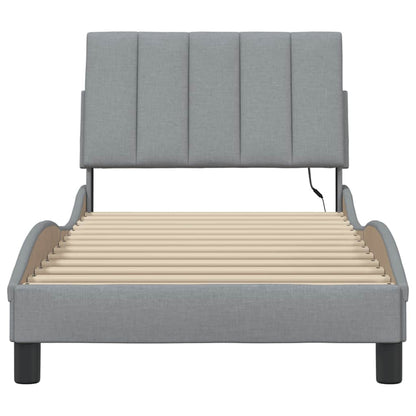 Giroletto senza Materasso Hanko Grigio Chiaro 90x190 cm Tessuto
