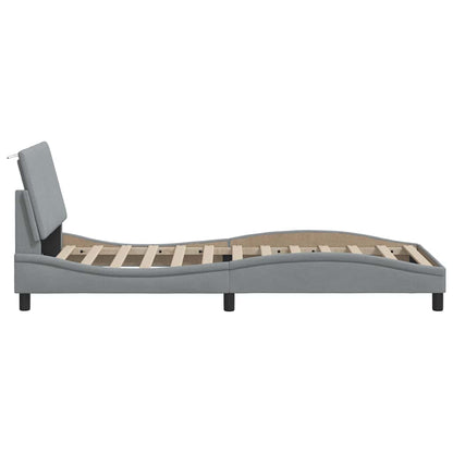 Giroletto senza Materasso Hanko Grigio Chiaro 90x190 cm Tessuto