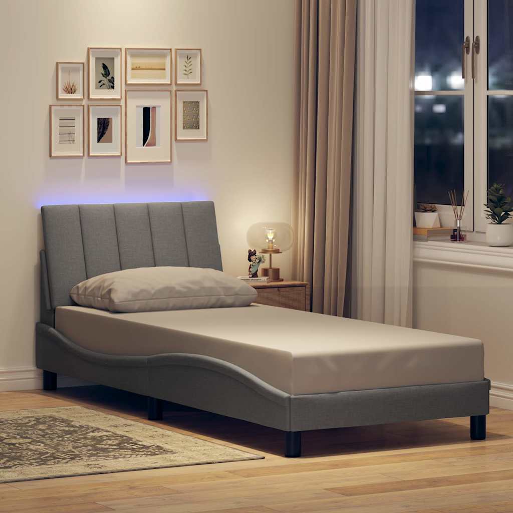 Giroletto senza Materasso Hanko Grigio Chiaro 90x190 cm Tessuto