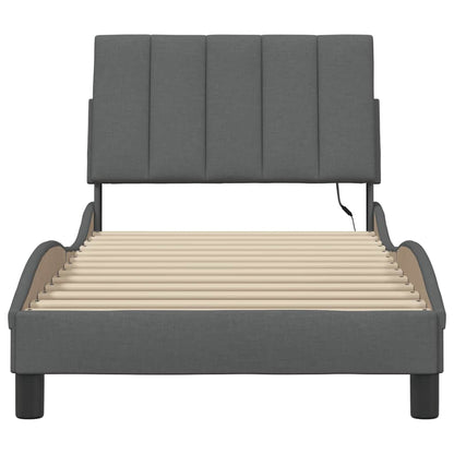 Giroletto senza Materasso Grigio Scuro 90x190 cm Tessuto - homemem39