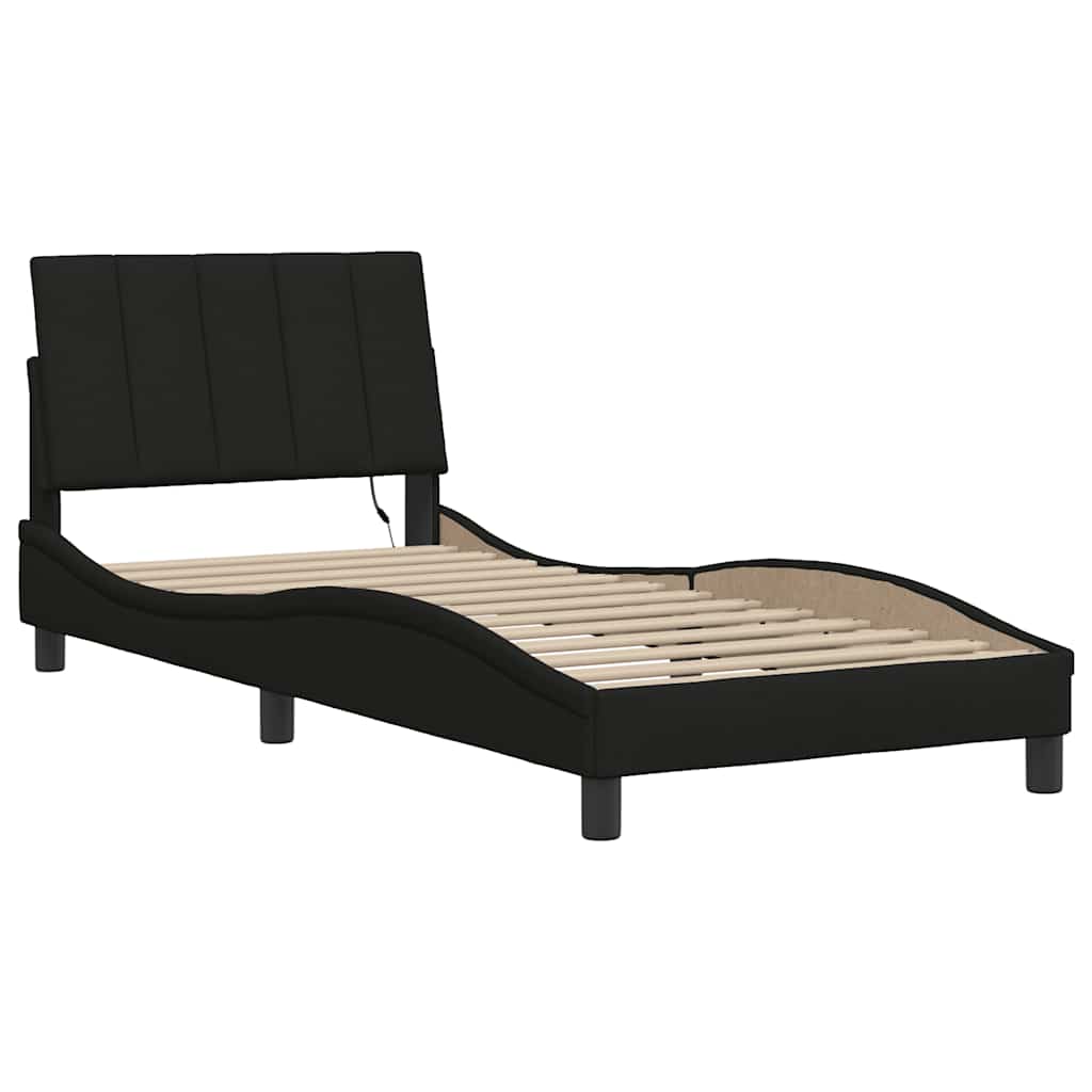 Giroletto senza Materasso Hanko Nero 90x190 cm in Tessuto | homemem39
