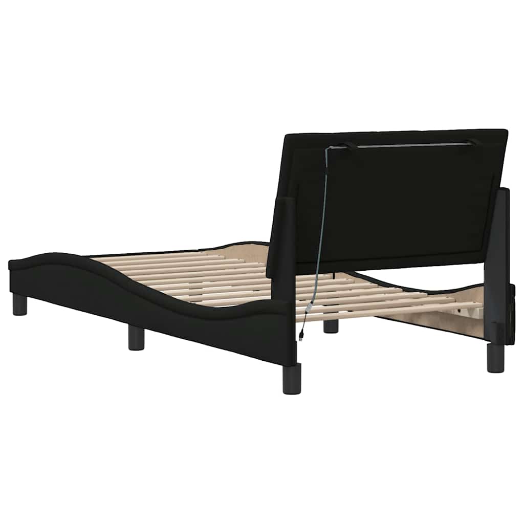 Giroletto senza Materasso Hanko Nero 90x190 cm in Tessuto | homemem39