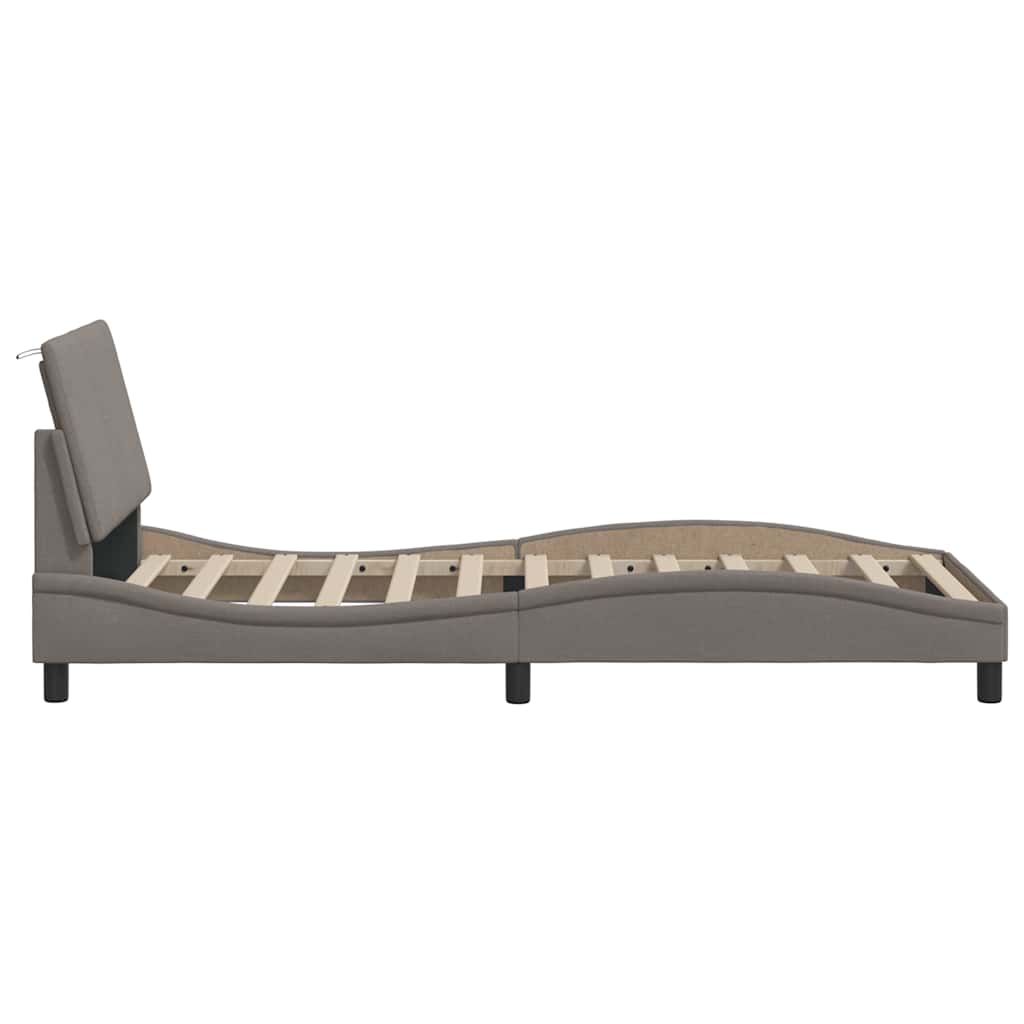 Giroletto senza Materasso Hanko Tortora 90x190 cm Tessuto