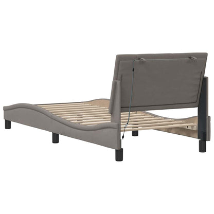 Giroletto senza Materasso Hanko Tortora 90x190 cm Tessuto