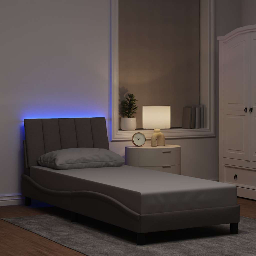 Giroletto senza Materasso Tortora 90x190 cm Tessuto - homemem39