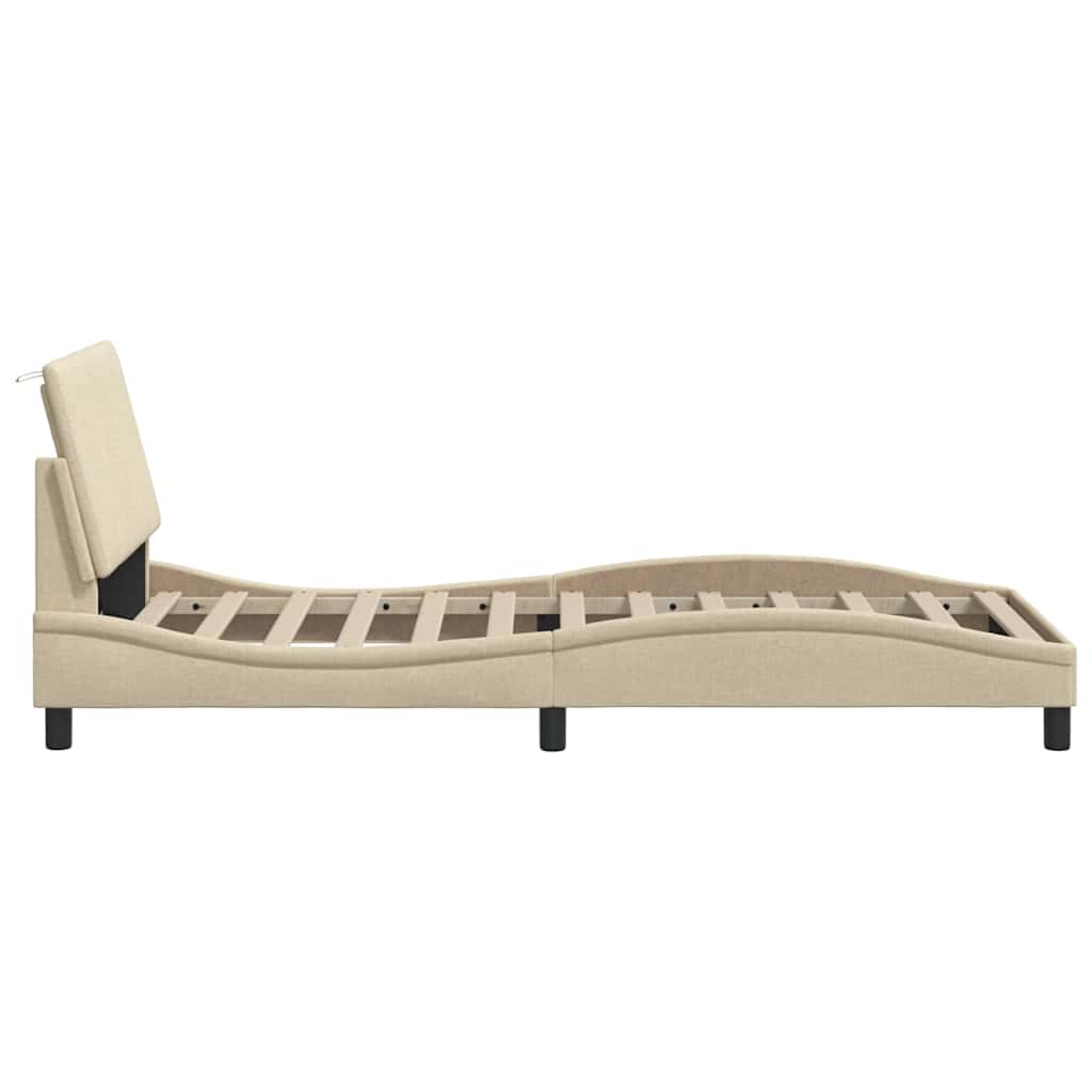 Giroletto senza Materasso Hanko Crema 90x190 cm in Tessuto - homemem39