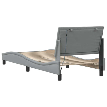 Giroletto senza Materasso Hanko Grigio Chiaro 90x200 cm Tessuto