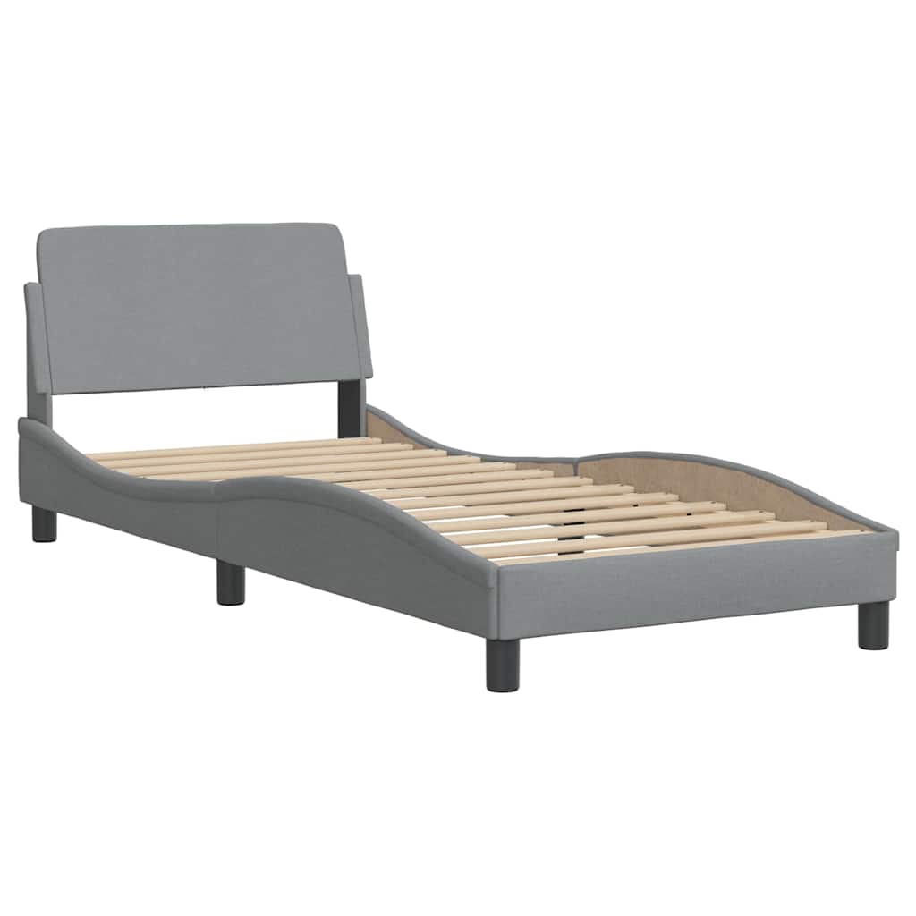 Giroletto senza Materasso Hanko Grigio Chiaro 90x200 cm Tessuto