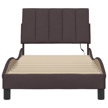 Giroletto senza Materasso Hanko Marrone Scuro 90x200 cm Tessuto