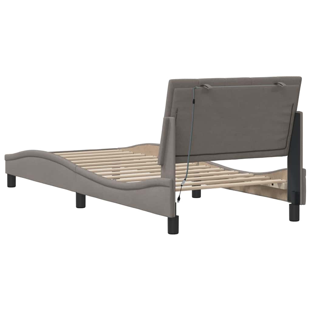 Giroletto senza Materasso Hanko Tortora 90x200 cm Tessuto
