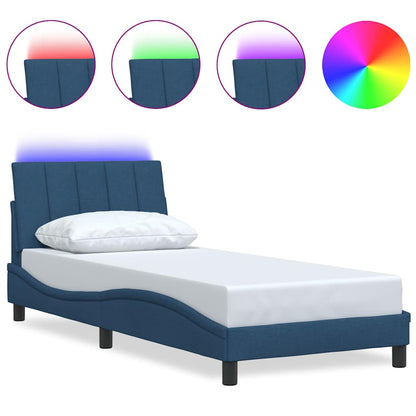 Giroletto senza Materasso Hanko Blu 90x200 cm in Tessuto - homemem39