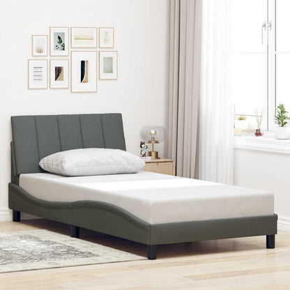 Giroletto senza Materasso Hanko Grigio Scuro 100x200 cm Tessuto