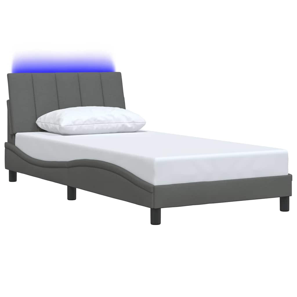 Giroletto senza Materasso Hanko Grigio Scuro 100x200 cm Tessuto - homemem39