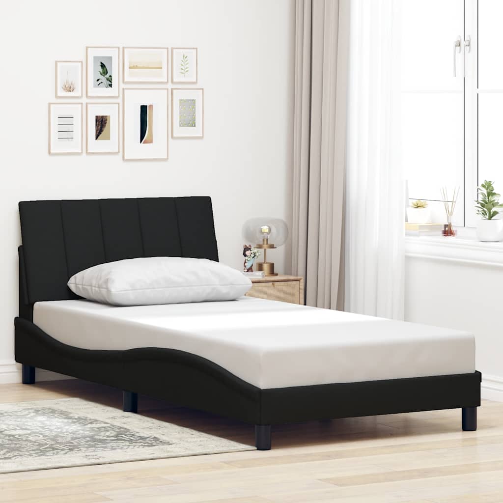 Giroletto senza Materasso Hanko Nero 100x200 cm in Tessuto