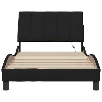 Giroletto senza Materasso Hanko Nero 100x200 cm in Tessuto