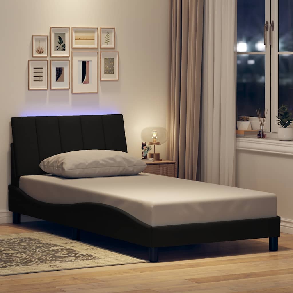 Giroletto senza Materasso Hanko Nero 100x200 cm in Tessuto | homemem39