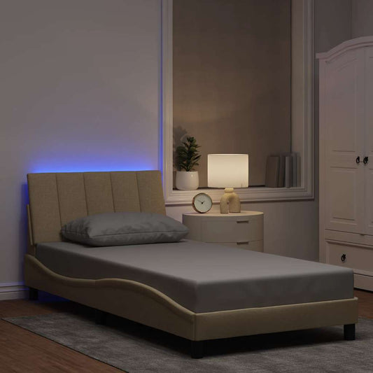 Giroletto senza Materasso Crema 100x200 cm in Tessuto - homemem39