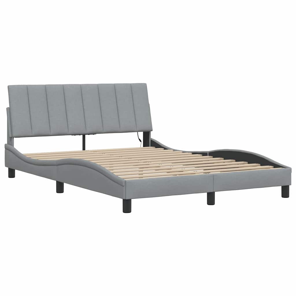 Giroletto senza Materasso Hanko Grigio Chiaro 120x200cm Tessuto