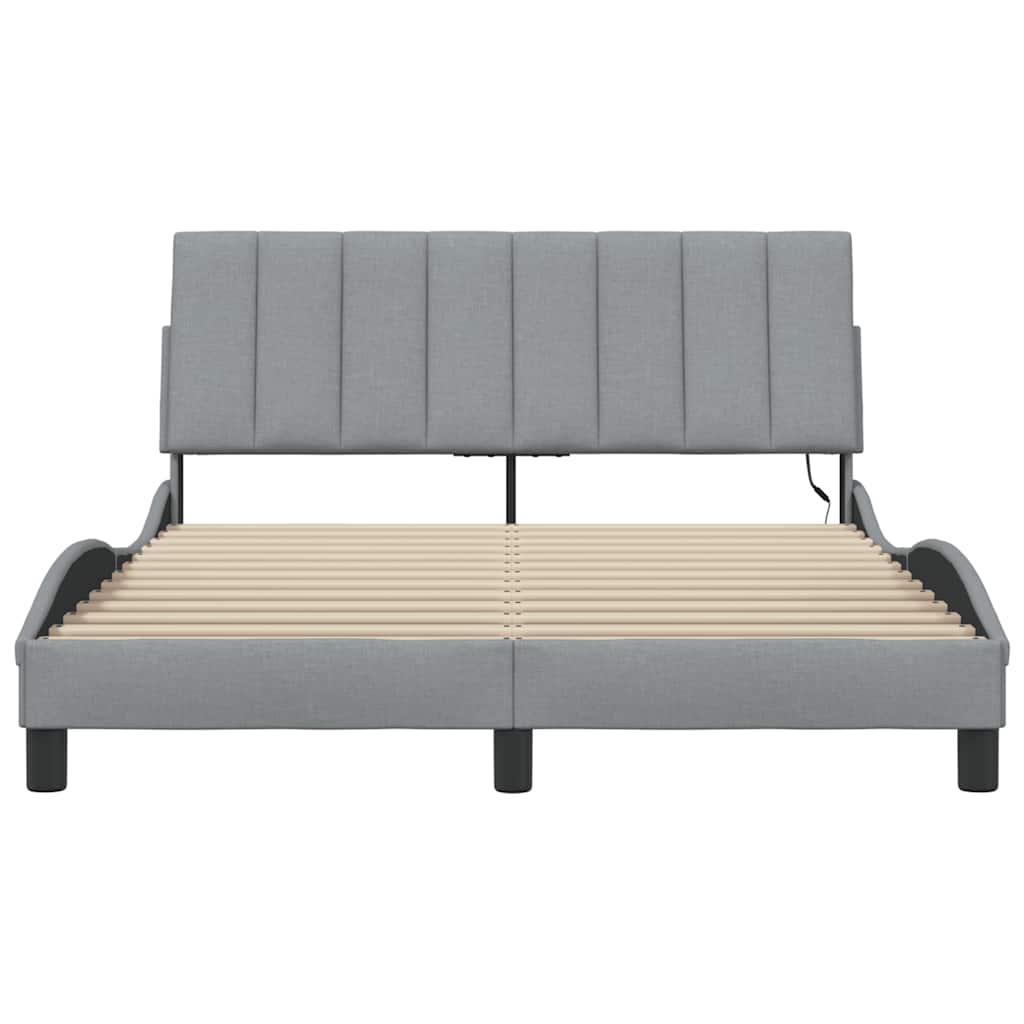Giroletto senza Materasso Hanko Grigio Chiaro 120x200cm Tessuto