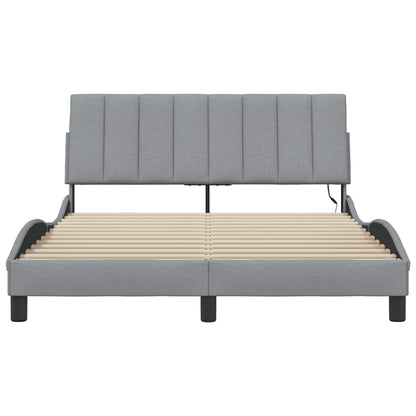 Giroletto senza Materasso Hanko Grigio Chiaro 120x200cm Tessuto