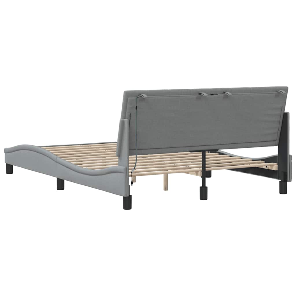 Giroletto senza Materasso Hanko Grigio Chiaro 120x200cm Tessuto