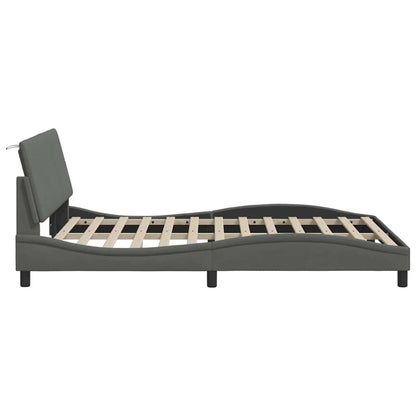 Giroletto senza Materasso Hanko Grigio Scuro 120x200 cm Tessuto
