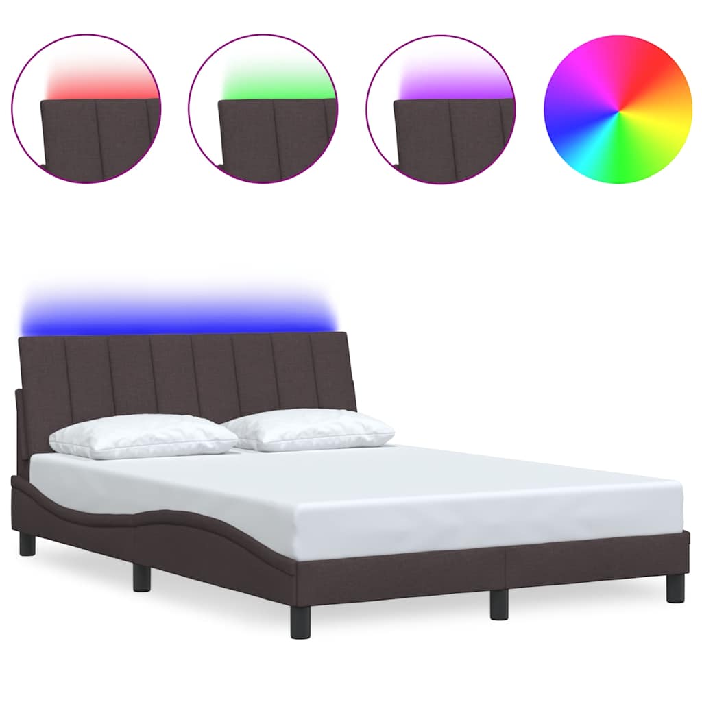 Giroletto senza Materasso Hanko Marrone Scuro 120x200 cm Tessuto