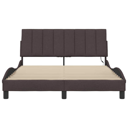 Giroletto senza Materasso Hanko Marrone Scuro 120x200cm Tessuto