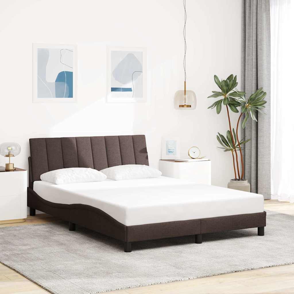 Giroletto senza Materasso Hanko Marrone Scuro 120x200cm Tessuto