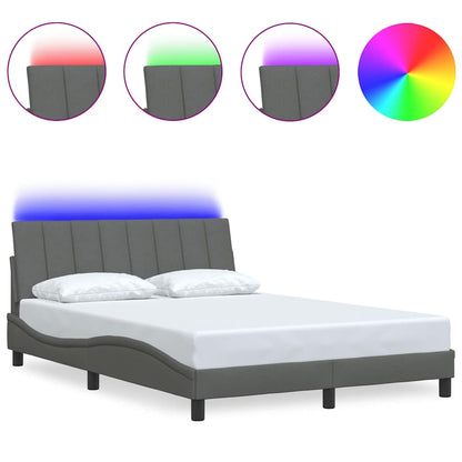 Giroletto senza Materasso Grigio Scuro 140x190 cm Tessuto - homemem39