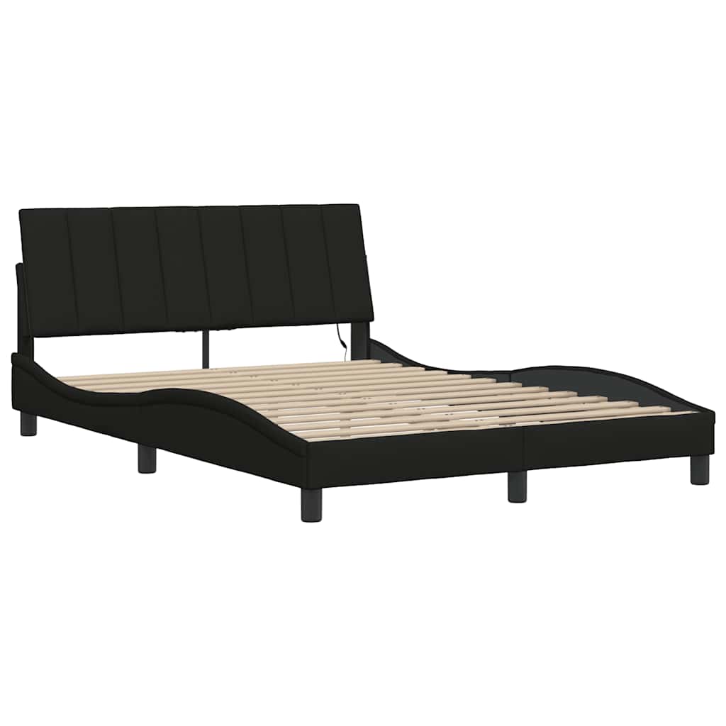 Giroletto senza Materasso Hanko Nero 140x190 cm in Tessuto