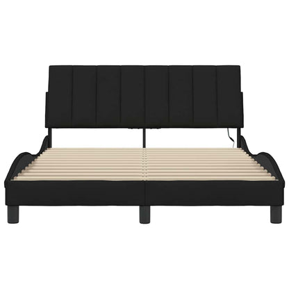 Giroletto senza Materasso Hanko Nero 140x190 cm in Tessuto