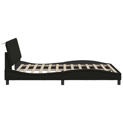 Giroletto senza Materasso Hanko Nero 140x190 cm in Tessuto