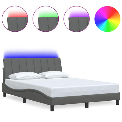 Giroletto senza Materasso Grigio Scuro 140x200 cm Tessuto - homemem39