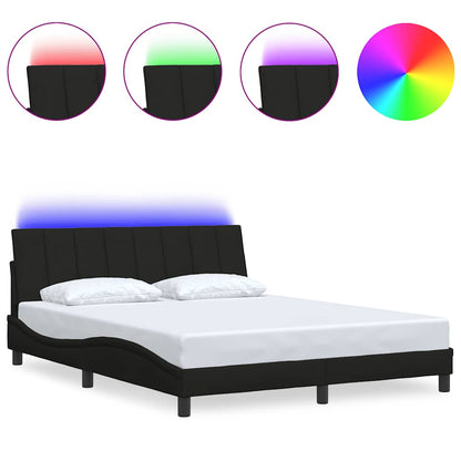 Giroletto senza Materasso Hanko Nero 160x200 cm in Tessuto - homemem39