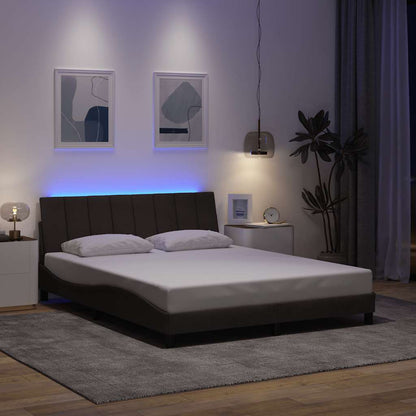 Giroletto senza Materasso Hanko Marrone Scuro 160x200cm Tessuto