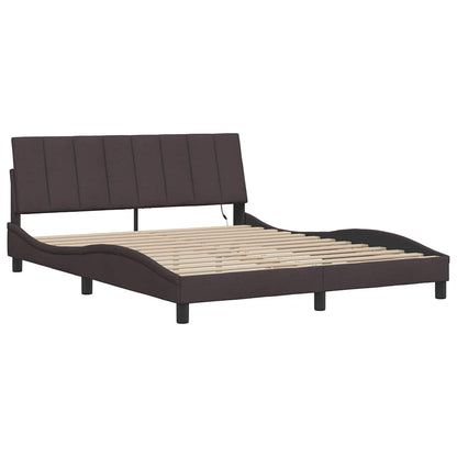 Giroletto senza Materasso Hanko Marrone Scuro 160x200cm Tessuto