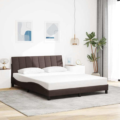 Giroletto senza Materasso Hanko Marrone Scuro 160x200cm Tessuto