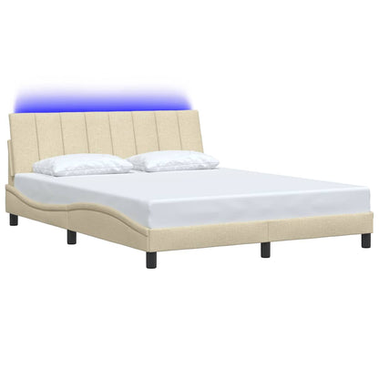 Giroletto senza Materasso Crema 160x200 cm in Tessuto - homemem39