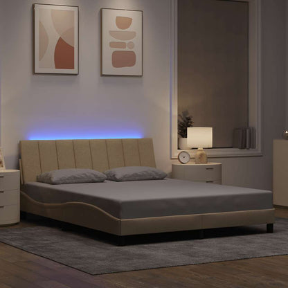 Giroletto senza Materasso Hanko Crema 160x200 cm in Tessuto