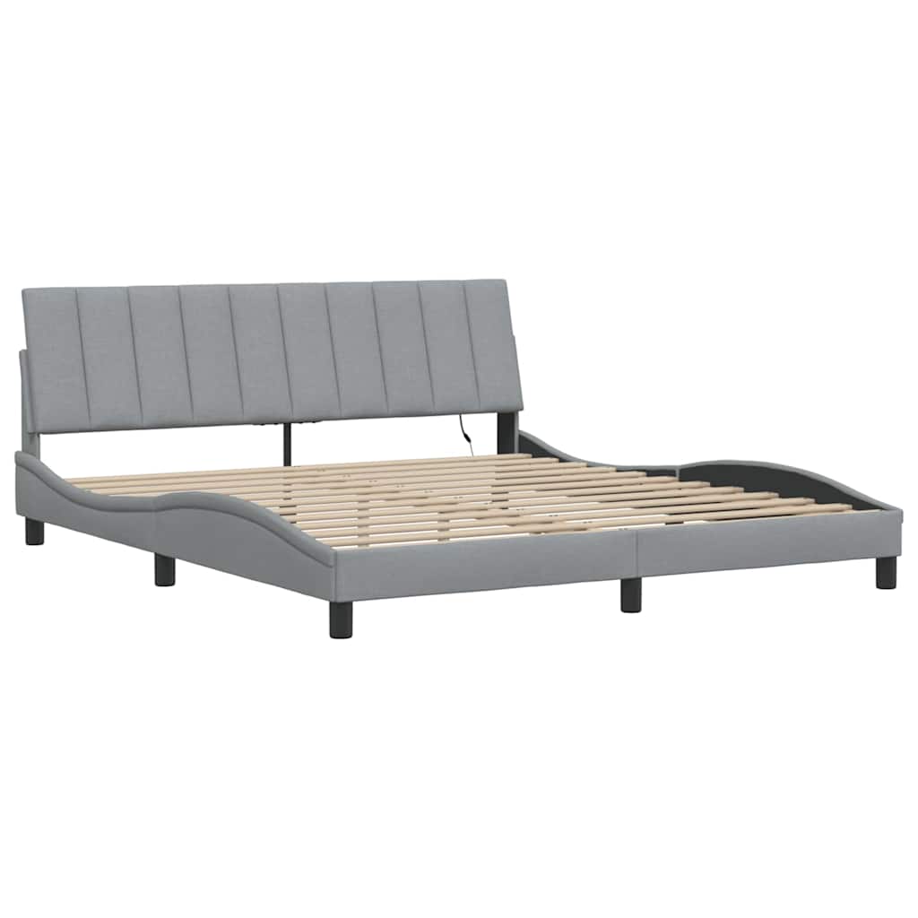 Giroletto senza Materasso Hanko Grigio Chiaro 180x200cm Tessuto