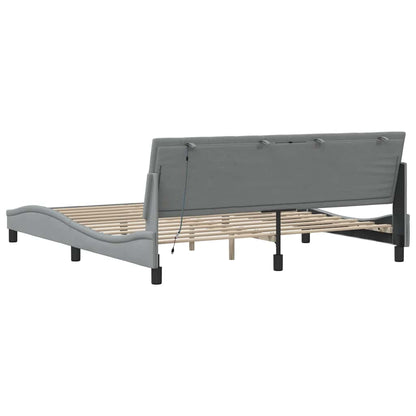 Giroletto senza Materasso Hanko Grigio Chiaro 180x200cm Tessuto