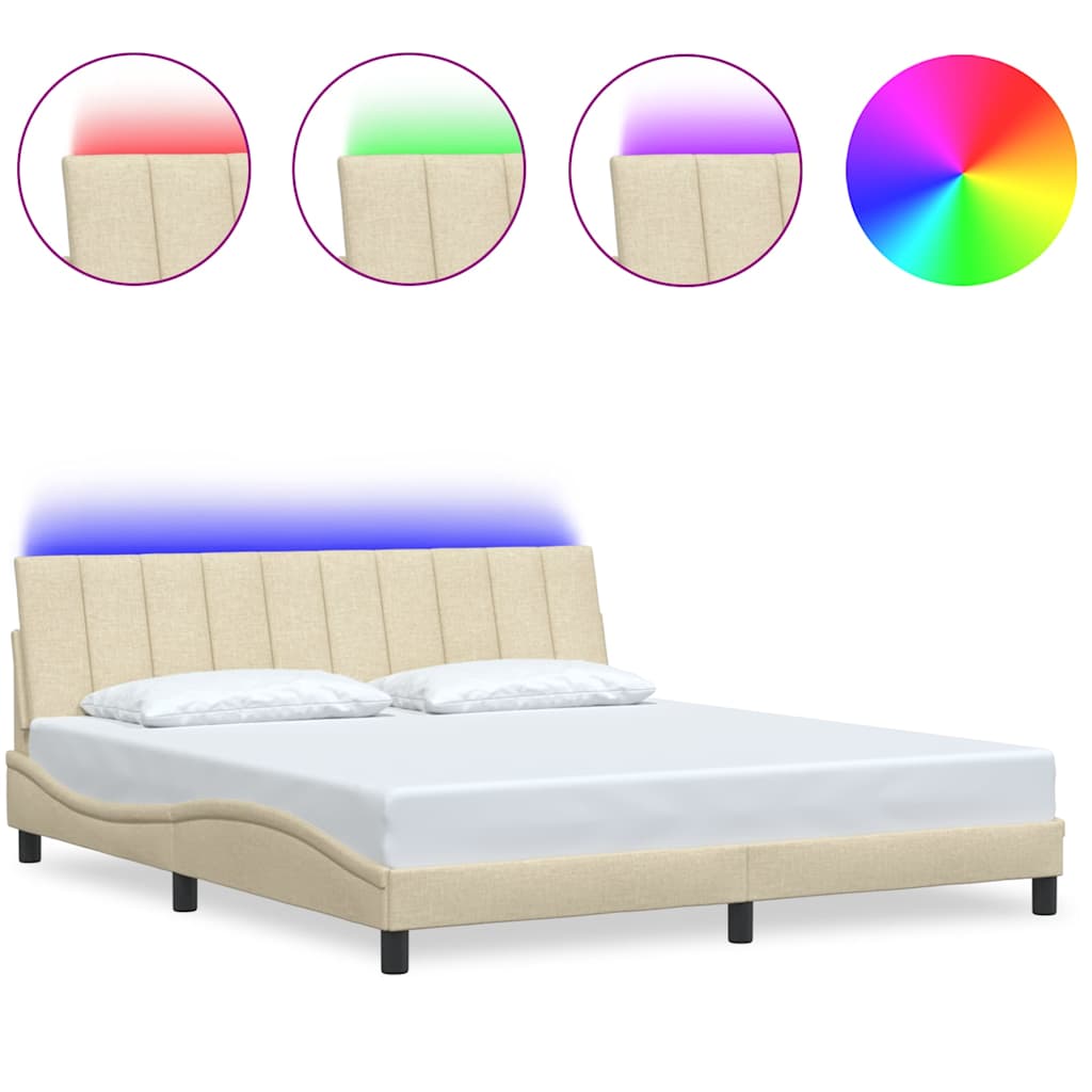 Giroletto senza Materasso Hanko Crema 180x200 cm in Tessuto | homemem39