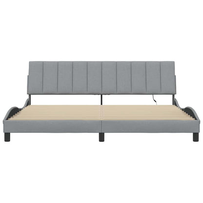 Giroletto senza Materasso Hanko Grigio Chiaro 200x200cm Tessuto
