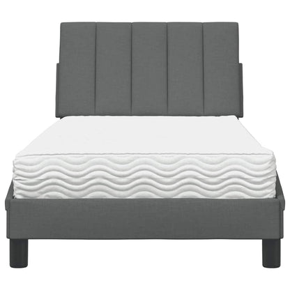 Letto con Materasso Grigio Scuro 80x200 cm in Tessuto - homemem39